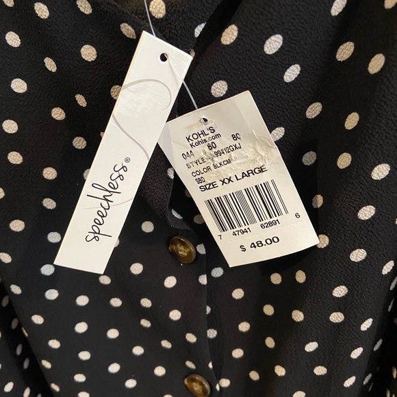 SPEECHLESS POLKA DOT COLD SHOULDER DRESS SIZE XXL - Picture 5 of 5